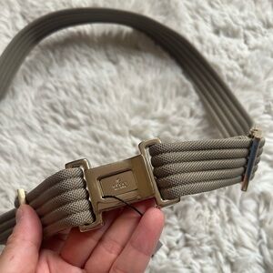 Vintage Gucci nylon canvas belt with silver hardware clasp